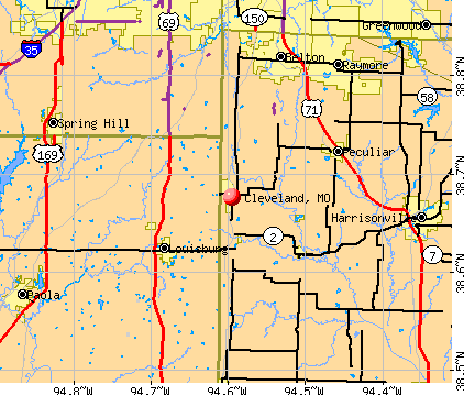 Cleveland, MO map