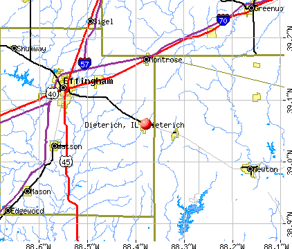 Dieterich, IL map