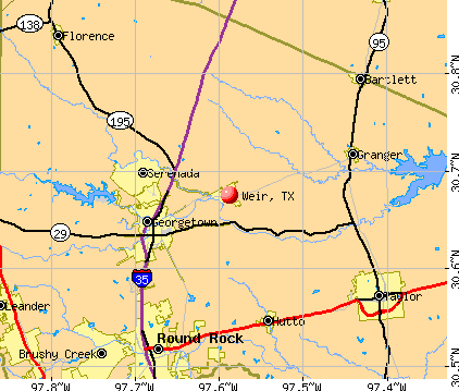 Weir, TX map