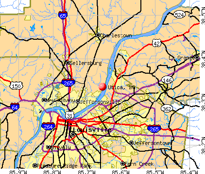 Utica, IN map
