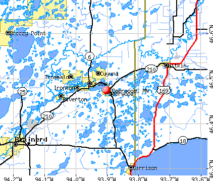 Deerwood, MN map