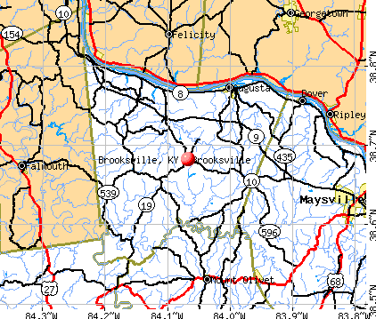 Brooksville, KY map