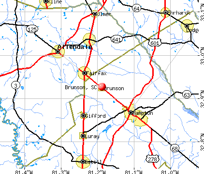 Brunson, SC map