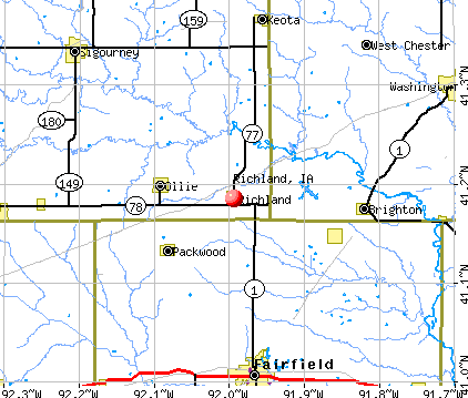 Richland, IA map