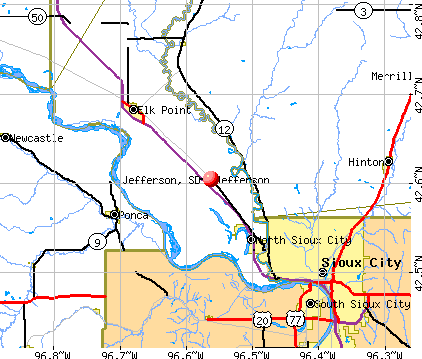 Jefferson, SD map