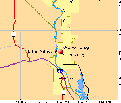 Willow Valley, AZ map