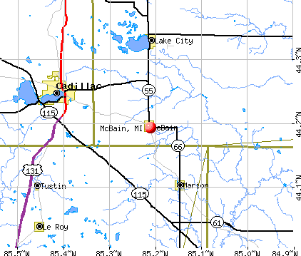 McBain, MI map
