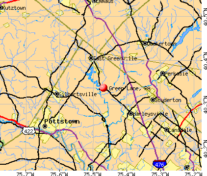 Green Lane, PA map