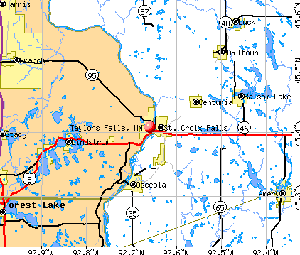 Taylors Falls, MN map