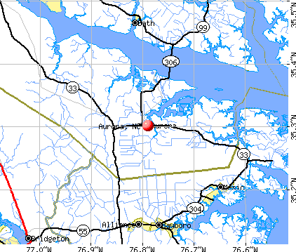 Aurora, NC map