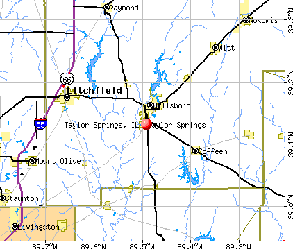 Taylor Springs, IL map