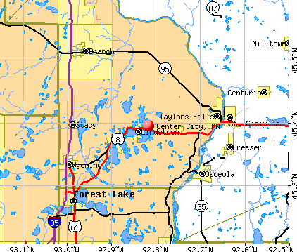 Center City, MN map