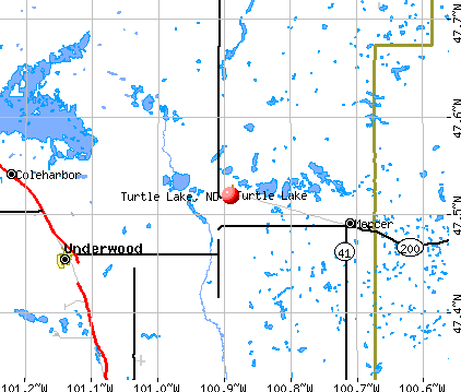 Turtle Lake, ND map