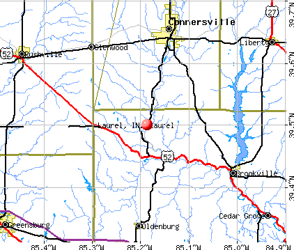 Laurel, IN map