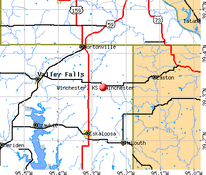 Winchester, KS map