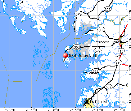 Deal Island, MD map