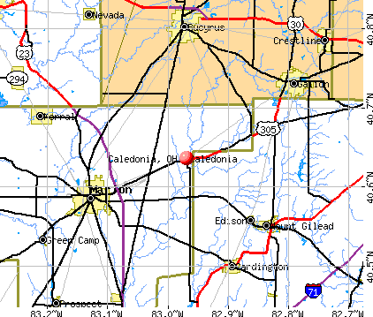 Caledonia, OH map