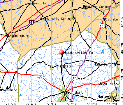 Bendersville, PA map