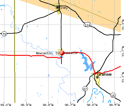 Newcastle, TX map