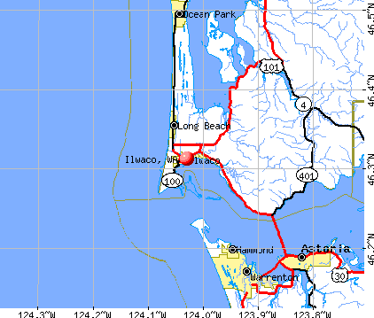 Ilwaco, WA map