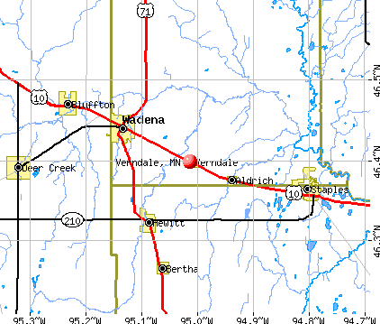 Verndale, MN map