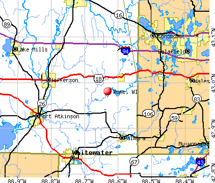 Rome, WI map