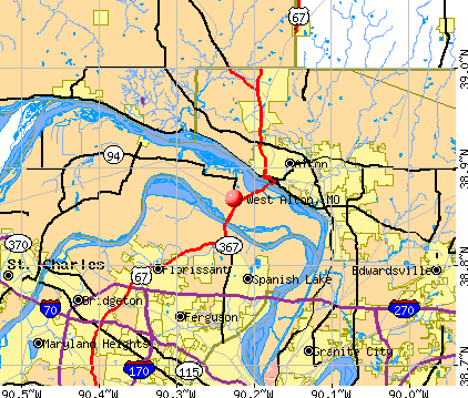 West Alton, MO map