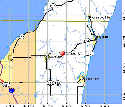 Casco, WI map