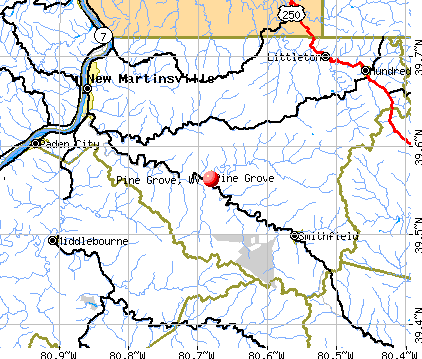 Pine Grove, WV map