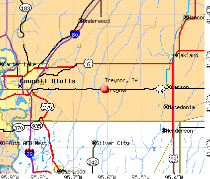 Treynor, IA map