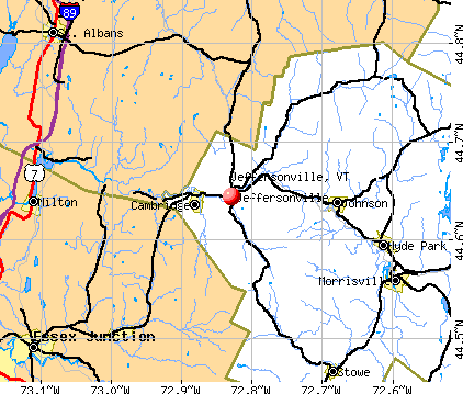 Jeffersonville, VT map