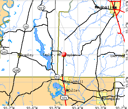 Taylor, AR map