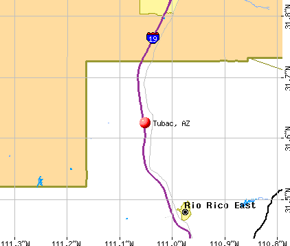 Tubac, AZ map