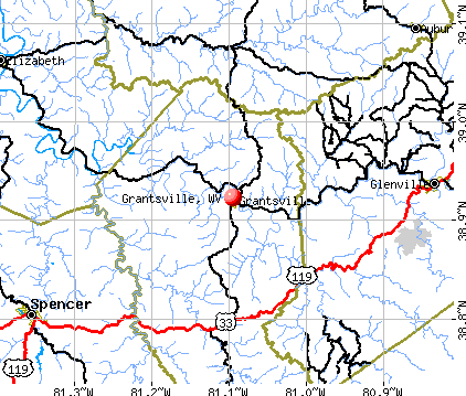 Grantsville, WV map