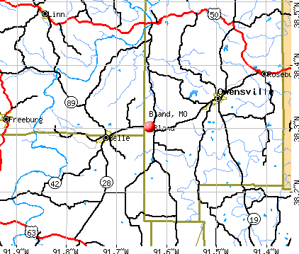 Bland, MO map