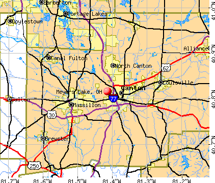 Meyers Lake, OH map