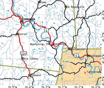 Wyalusing, PA map
