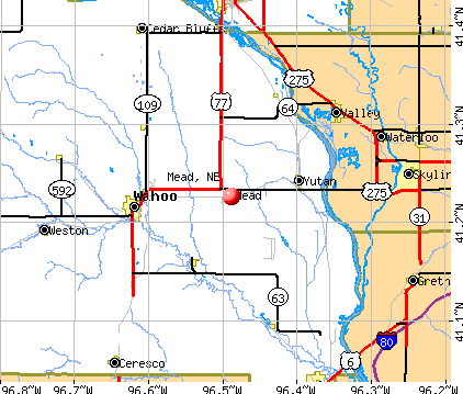 Mead, NE map