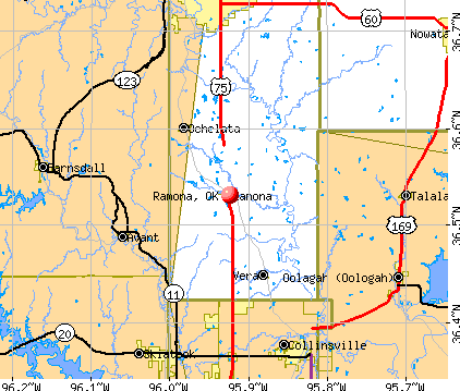 Ramona, OK map