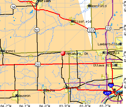 Metamora, OH map