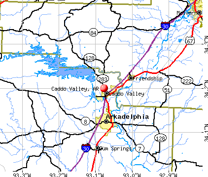 Caddo Valley, AR map