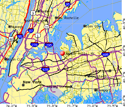 Harbor Hills, NY map