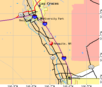 Mesquite, NM map