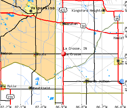 La Crosse, IN map