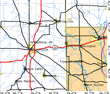 Gettysburg, OH map