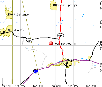 Rock Springs, NM map