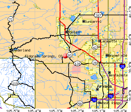 Eldorado Springs, CO map