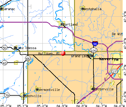 Mulliken, MI map