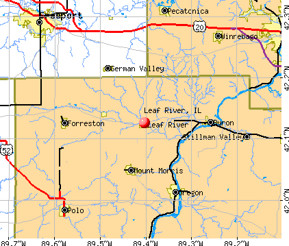 Leaf River, IL map