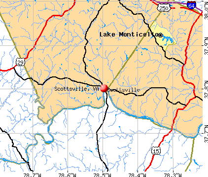 Scottsville, VA map